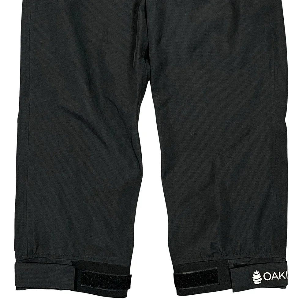 Oaki Kids Waterproof Rain Trail Pants Unisex 10/11 Black Ripstop Adjustable